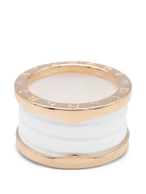 Bvlgari Pre-Owned 2010s B-zero1 engraved-logo ring