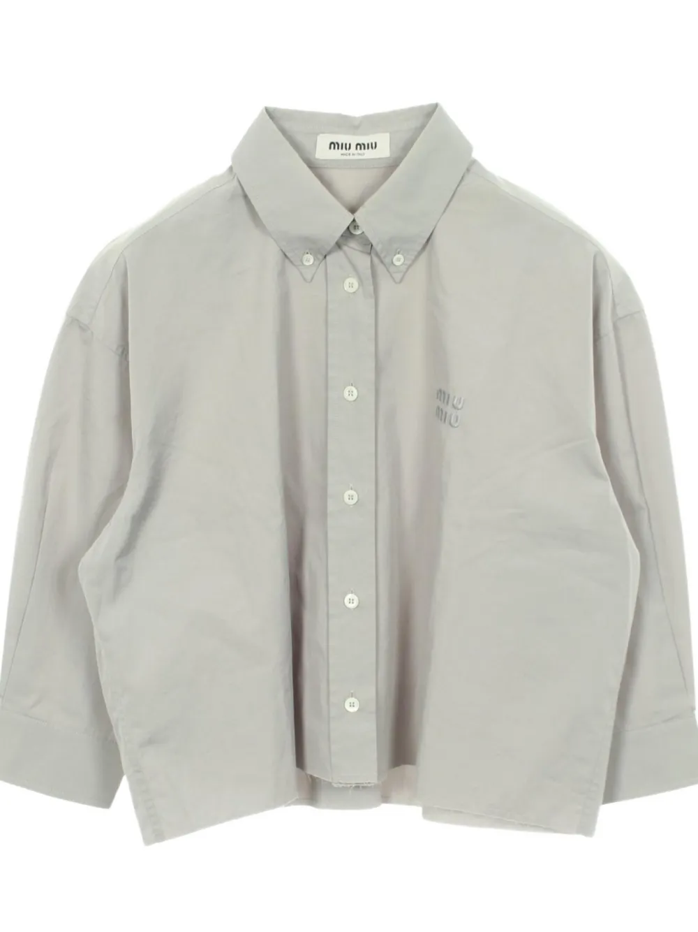 Miu Miu Pre-Owned Camicia con logo - Grigio