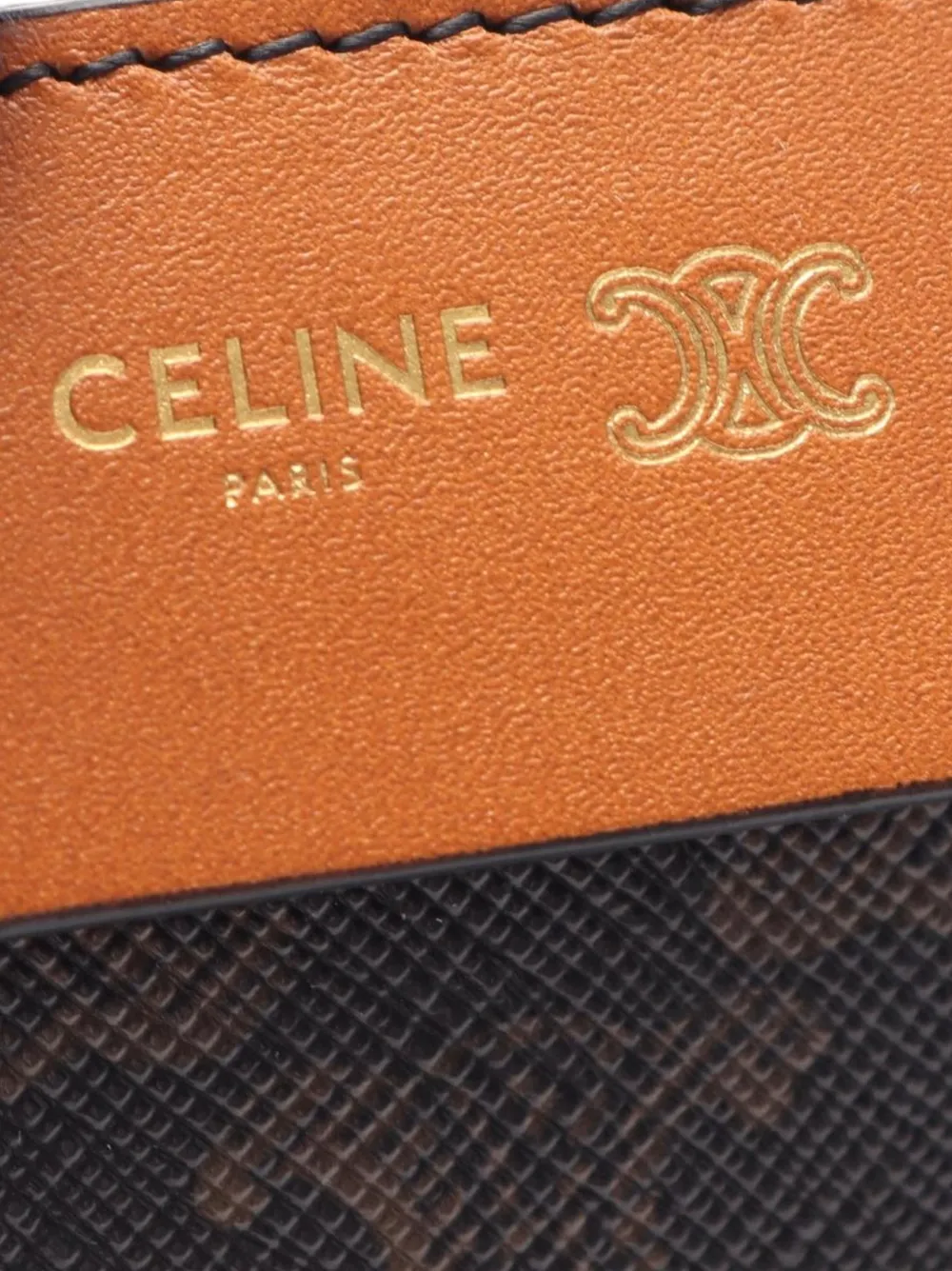 Celine Pre-owned 2020s Triomphe Cubo Two-way Handbag in Black, view 4
