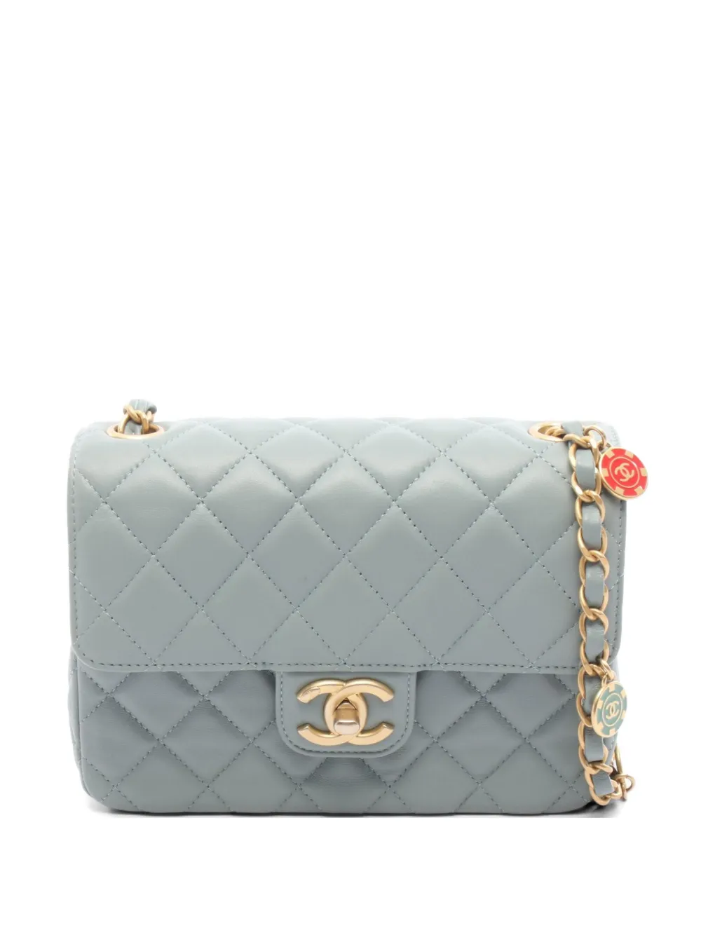 CHANEL Pre-Owned 2021 quilted leather shoulder bag - Blu