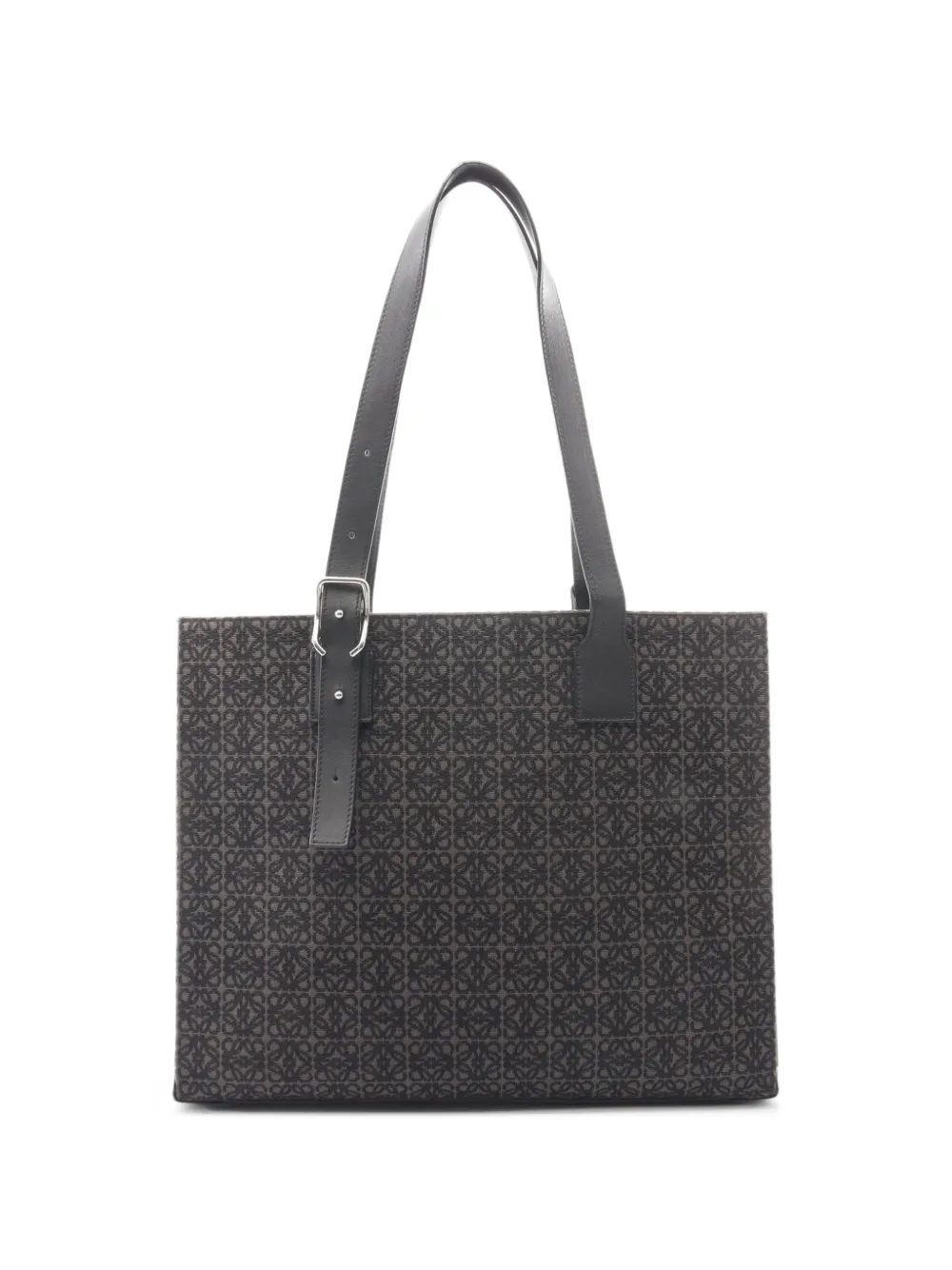 Loewe Pre-Owned 2000s Buckle Horizontal Anagram tote bag - Black