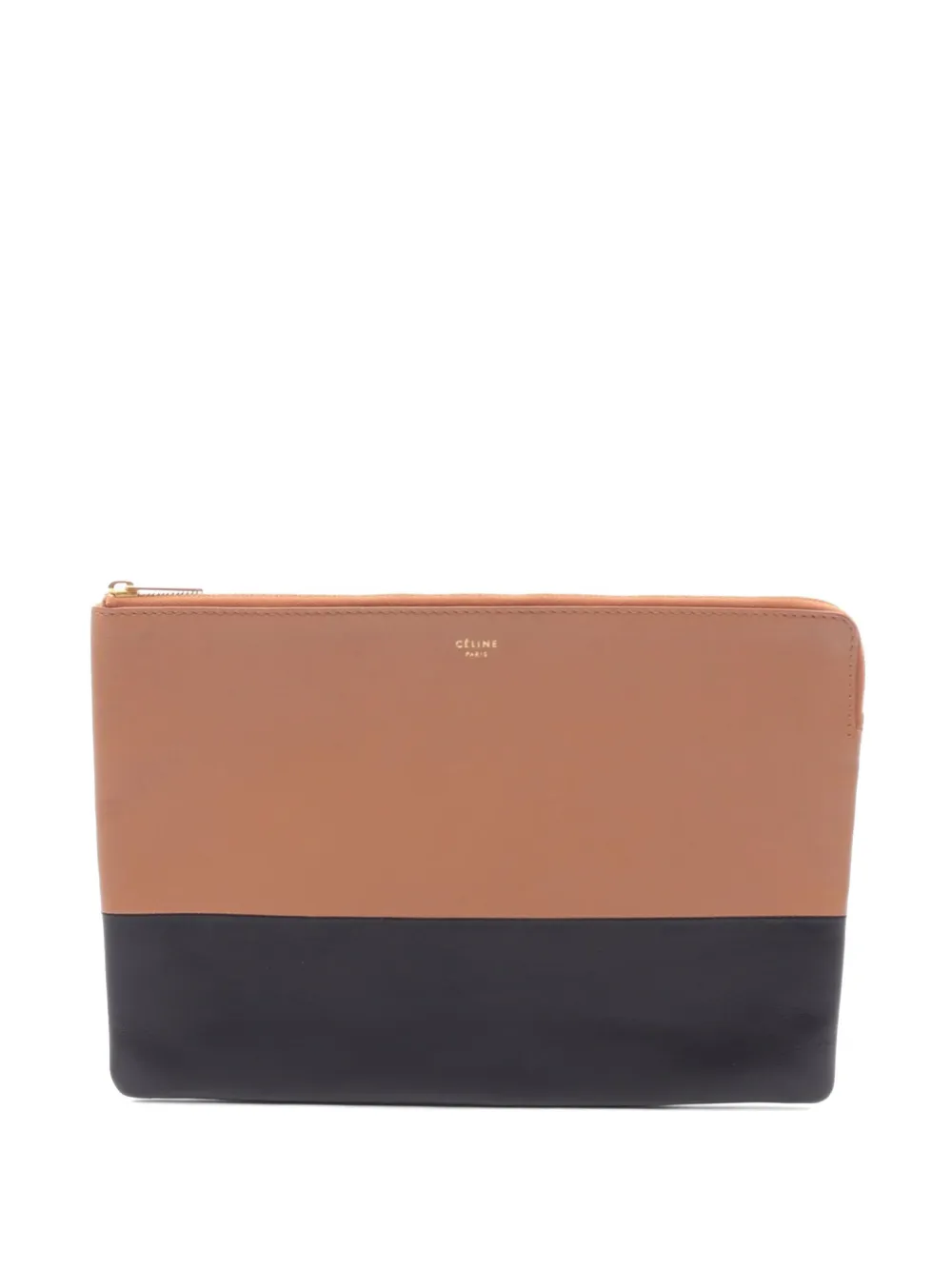 Celine Pre-Owned 2010s Solo bicolor clutch bag - Black