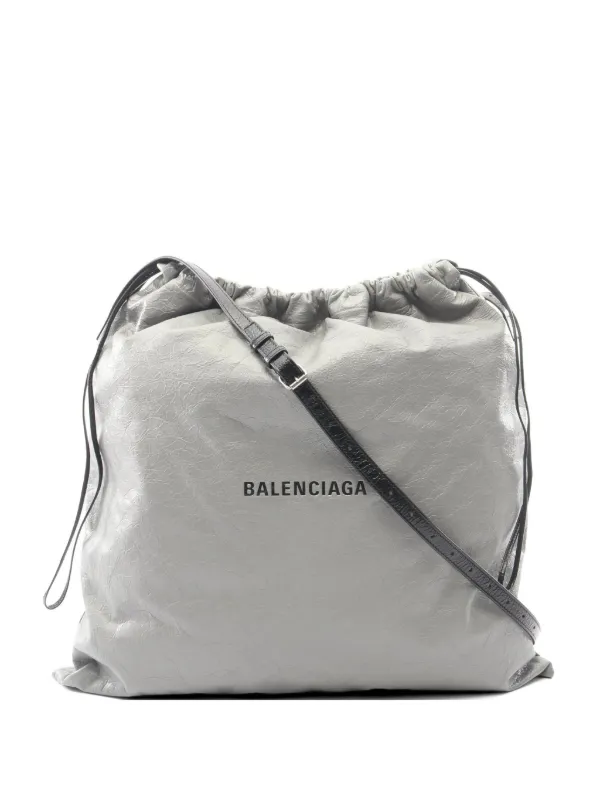 Balenciaga Pre-Owned 2010s ダスト レザーショルダーバッグ | グレー 