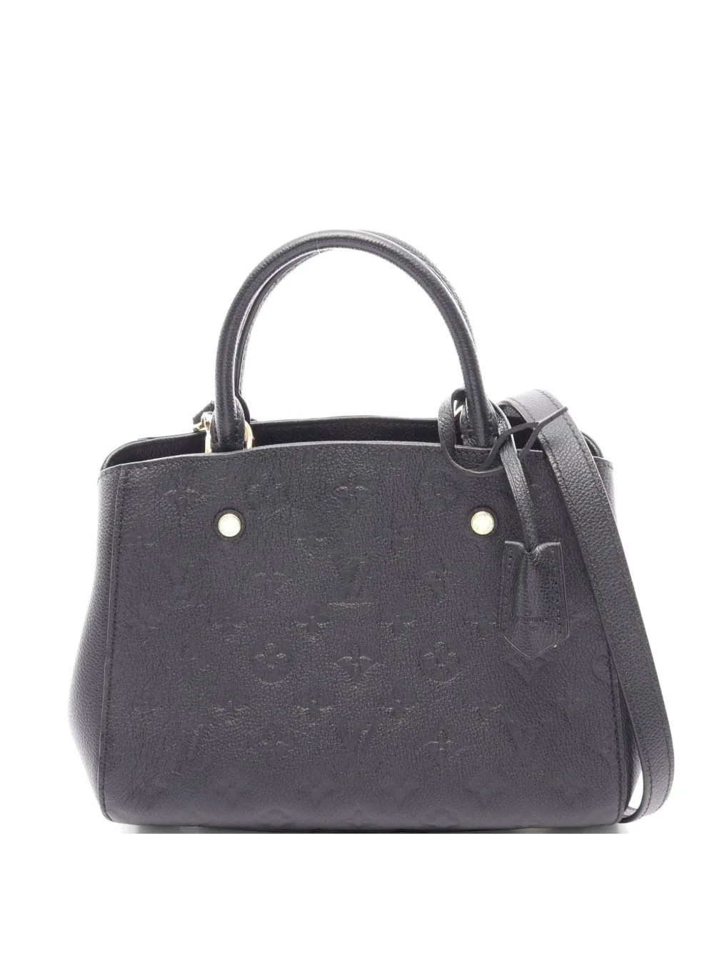 Louis Vuitton Pre-Owned 2015 Montaigne BB Monogram Empreinte leather tote bag - Black