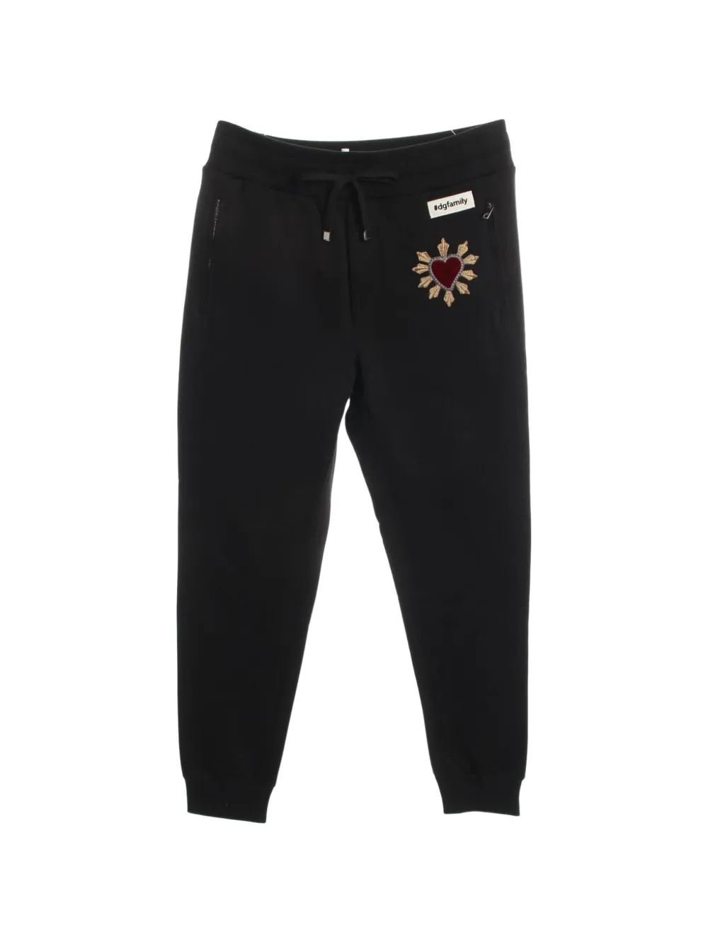 Dolce & Gabbana Pre-Owned heart-patch track pants - Nero