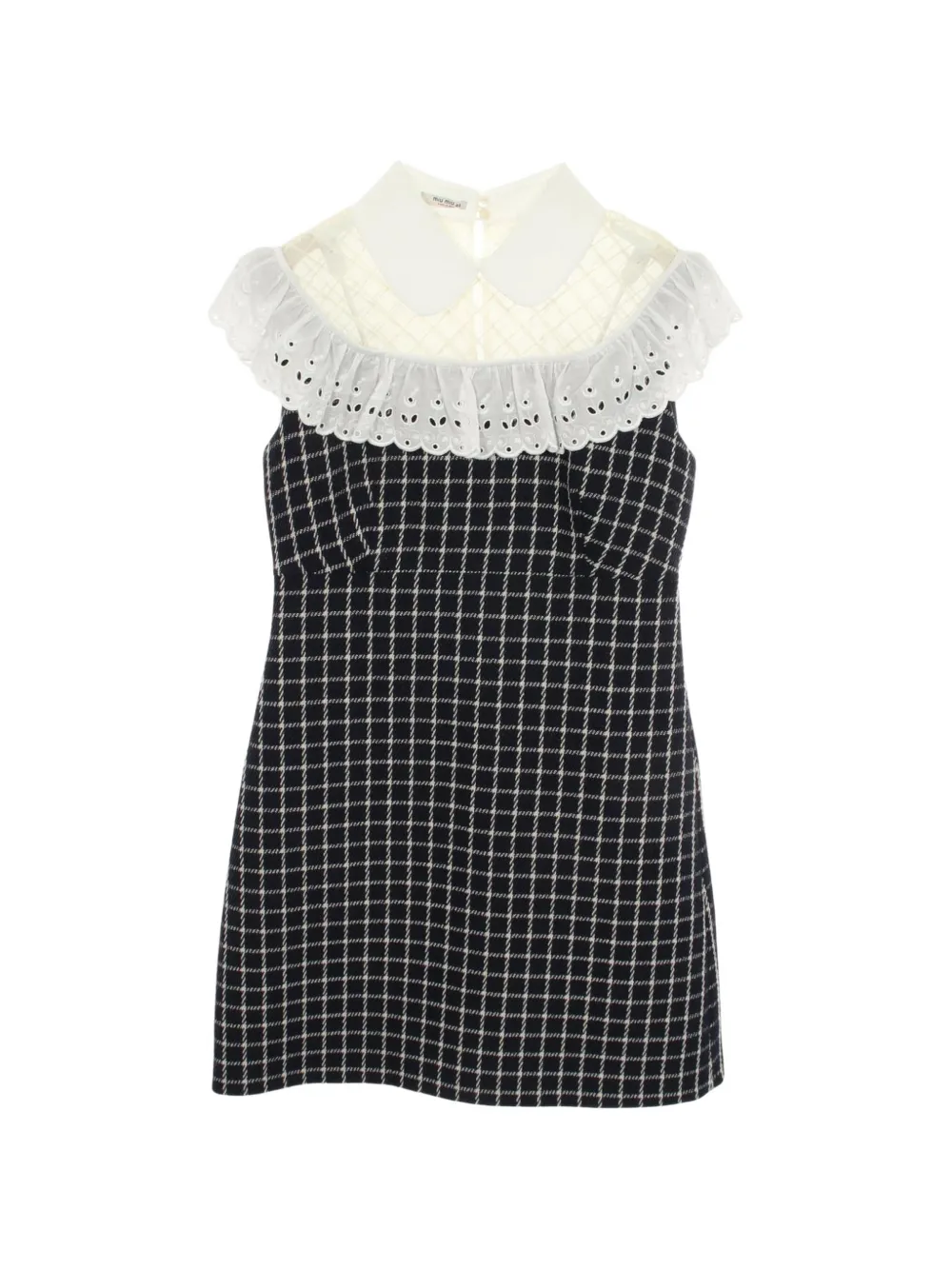 Miu Miu Pre-Owned Lace check dress - Nero