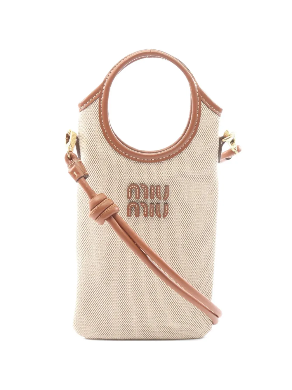 Miu Miu Pre-Owned 2020s canvas cross body bag - Toni neutri