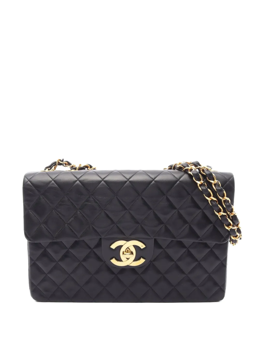 CHANEL Pre-Owned 1994-1996 Decamatlassé 34 W chain shoulder bag - Nero