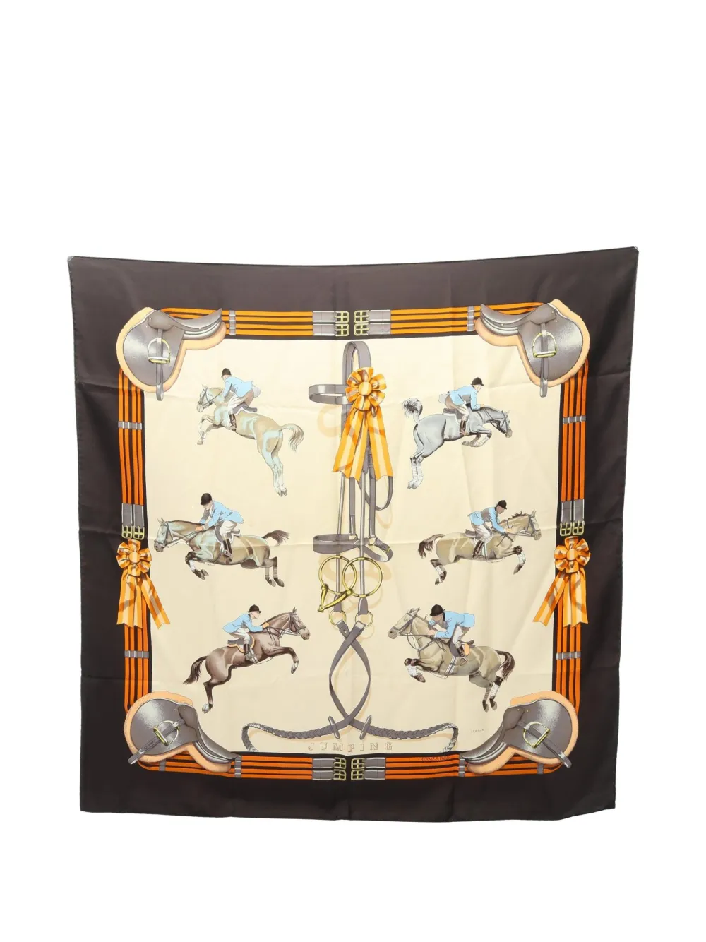 Hermès Pre-Owned 2000s Jumping scarf - Toni neutri