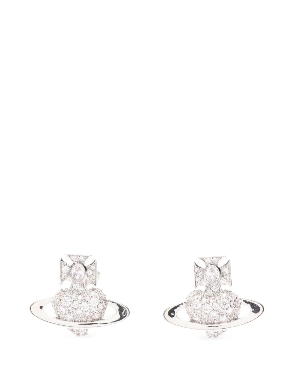 Vivienne Westwood Pre-Owned Agnatha rhinestone earrings - Argento