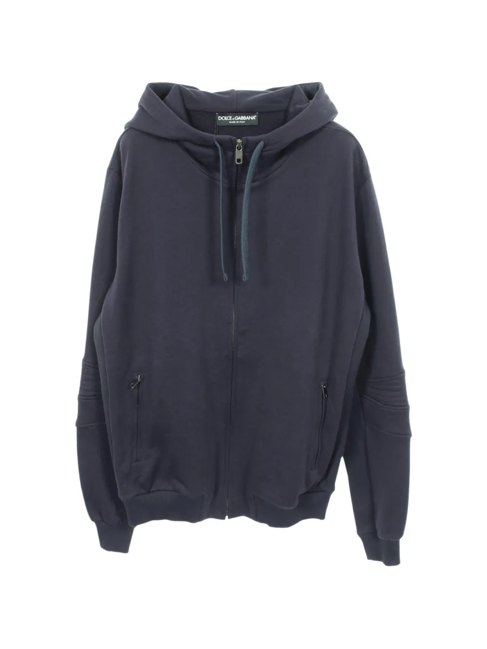 Dolce & Gabbana Pre-Owned 2010s panelled zip-up hoodie - Blu