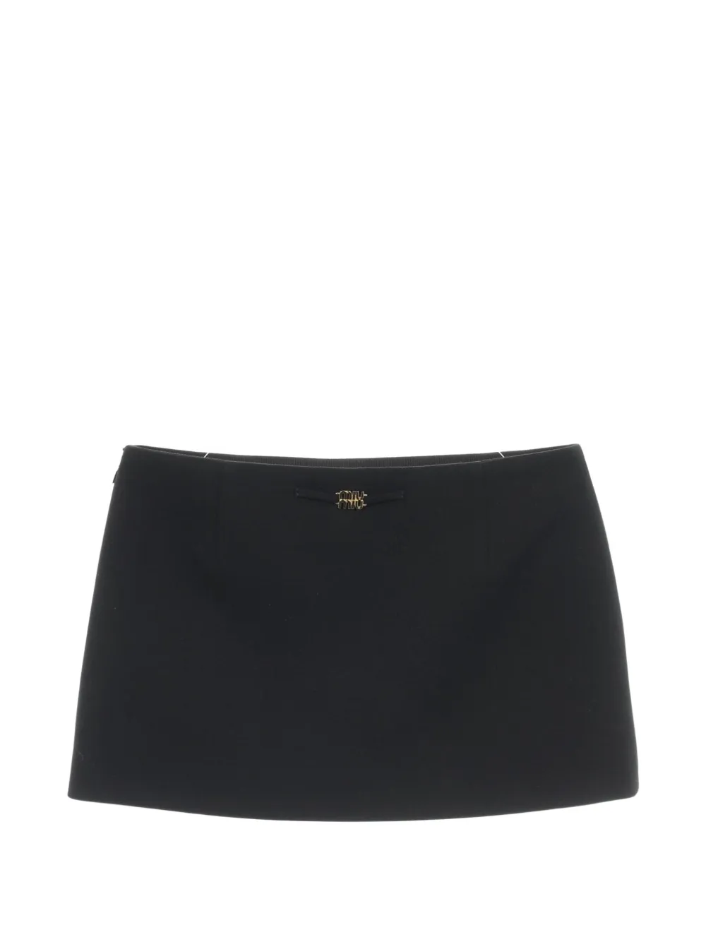 Miu Miu Pre-Owned 2010s logo-plaque mini skirt - Schwarz