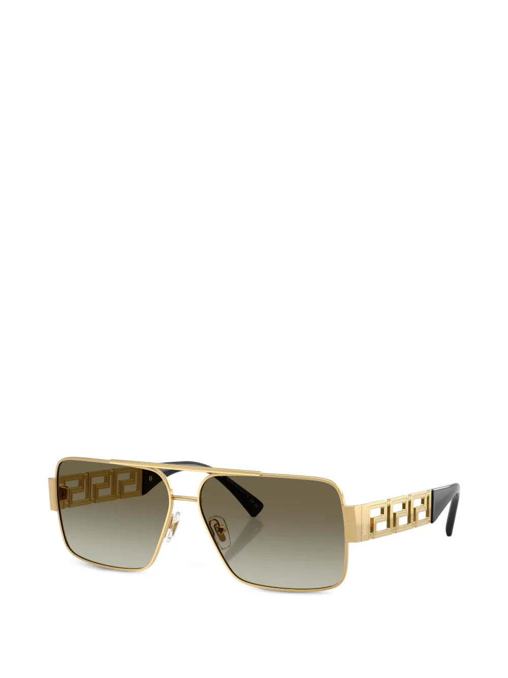 Versace Eyewear Greca zonnebril met navigator montuur Goud