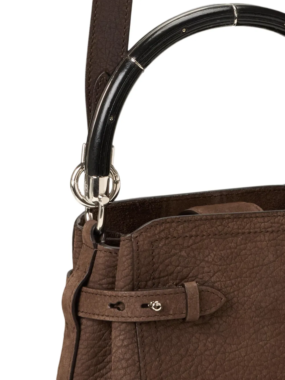 Ralph Lauren Collection Kleine Ralph nubuck shopper Bruin