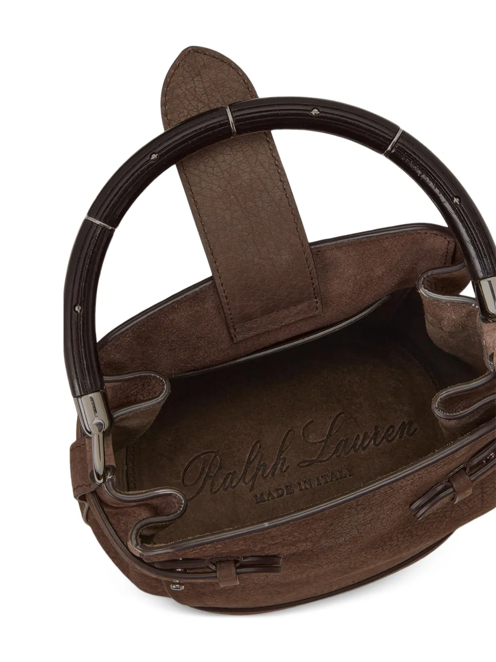 Ralph Lauren Collection Kleine Ralph nubuck shopper Bruin