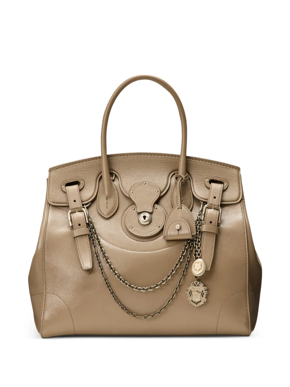 Ralph Lauren Collection Borsa tote Ricky 33 con ciondolo - Marrone