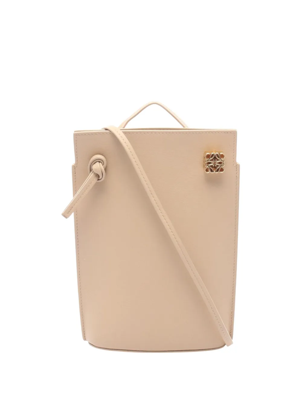Loewe Pre-Owned 2010-2026 Calfskin Dice Pocket crossbody bag - Marrone