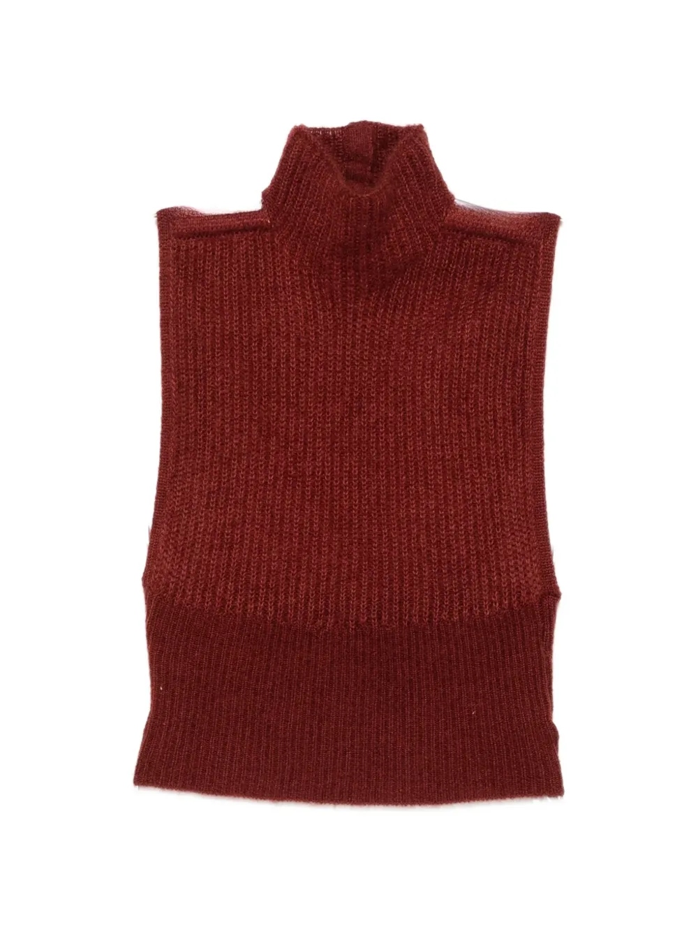 Max Mara backless ribbed-knit vest - Marron Max Mara backless ribbed-knit vest - Marron