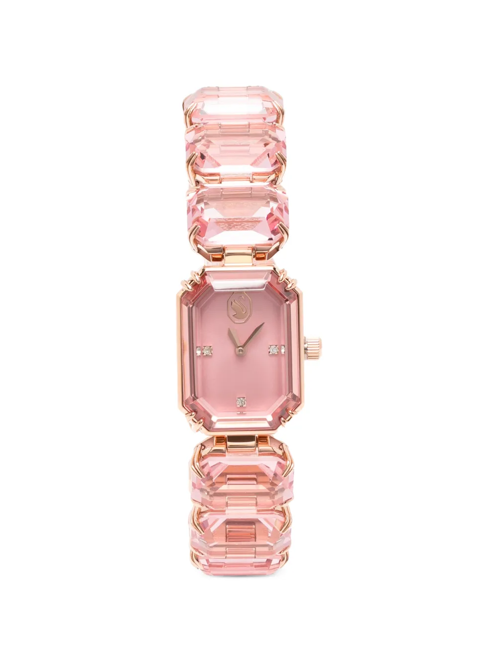 Swarovski Octagon cut 23mm watch - Rosa
