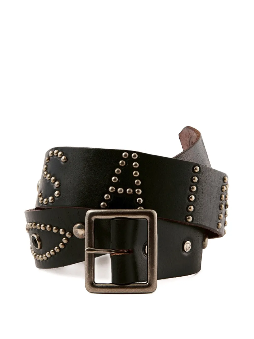 SAINT MXXXXXX x HTC studded leather belt - Nero