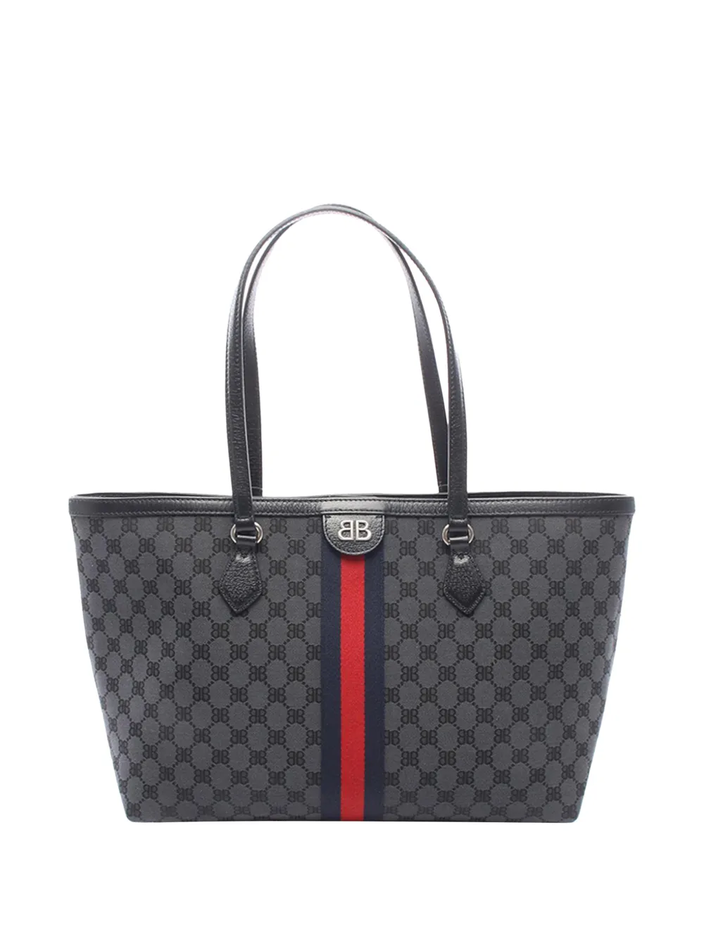 Balenciaga Pre-Owned 2016-2026 The Hacker Project Medium BB Supreme Ophidia tote bag - Schwarz