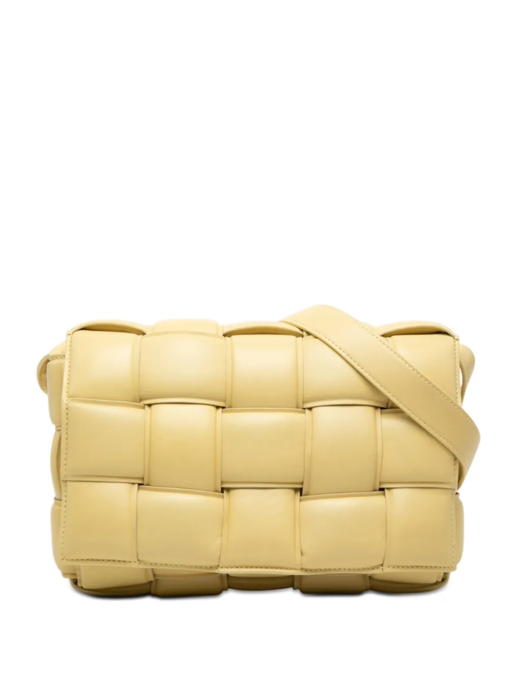 Bottega Veneta Pre-Owned 2012-2026 Nappa Intrecciato Padded Cassette crossbody bag - Yellow