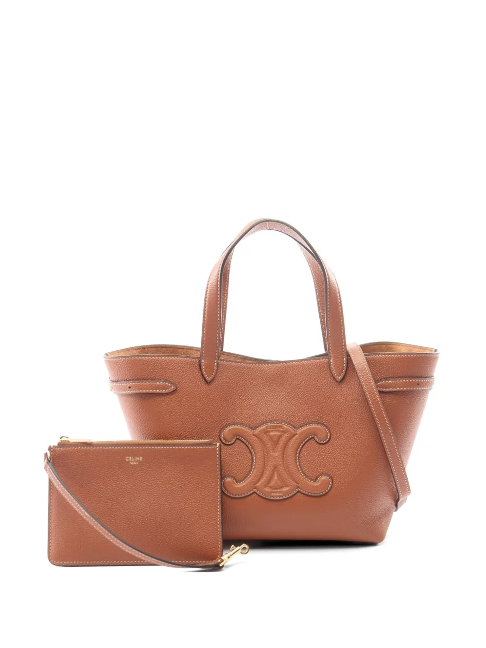 Celine Pre-Owned 2020s mini Anais Triomphe 2Way tote bag - Brown