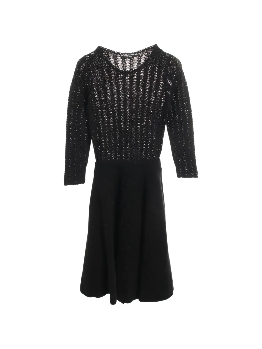 Dolce & Gabbana Pre-Owned 2010s crochet-knit midi dress - Schwarz