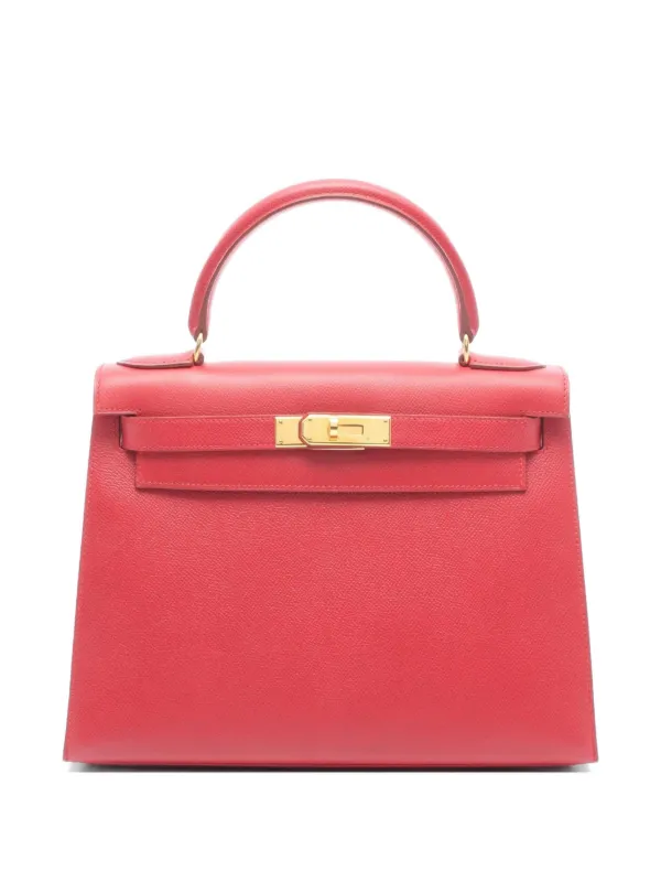 Hermès Pre-owned 1996 Kelly 28 Two-way Handbag in Red