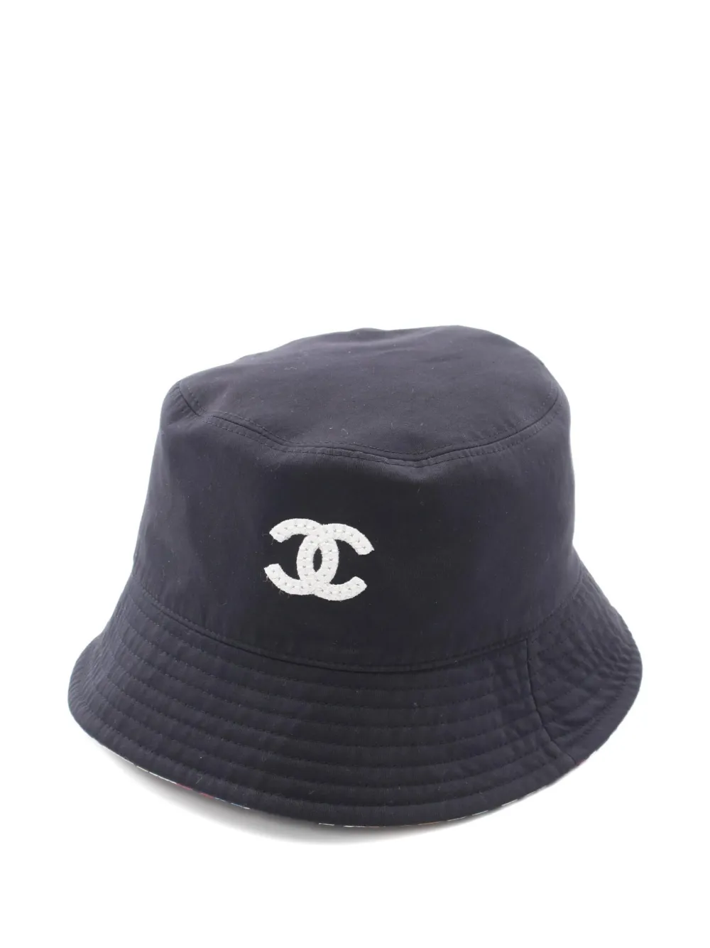 CHANEL Pre-Owned 1986-1988 CC Coco Mark reversible bucket hat - Nero