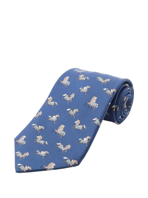 Hermès Pre-Owned 2010s horse-pattern tie
