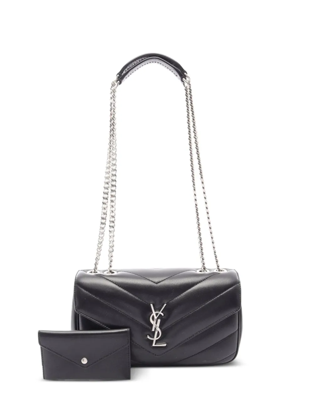 Saint Laurent Pre-Owned Loulou chain shoulder bag - Black