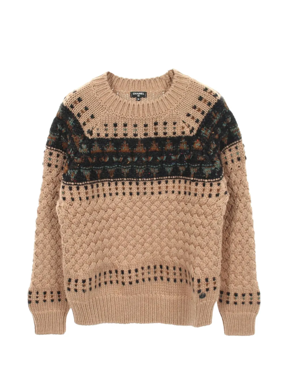 CHANEL Pre-Owned 1986-1988 knitted sweater - Brown