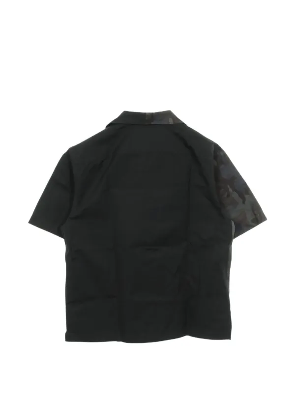 Prada Pre-Owned Double Match camouflage-print Shirt | Blue | FARFETCH