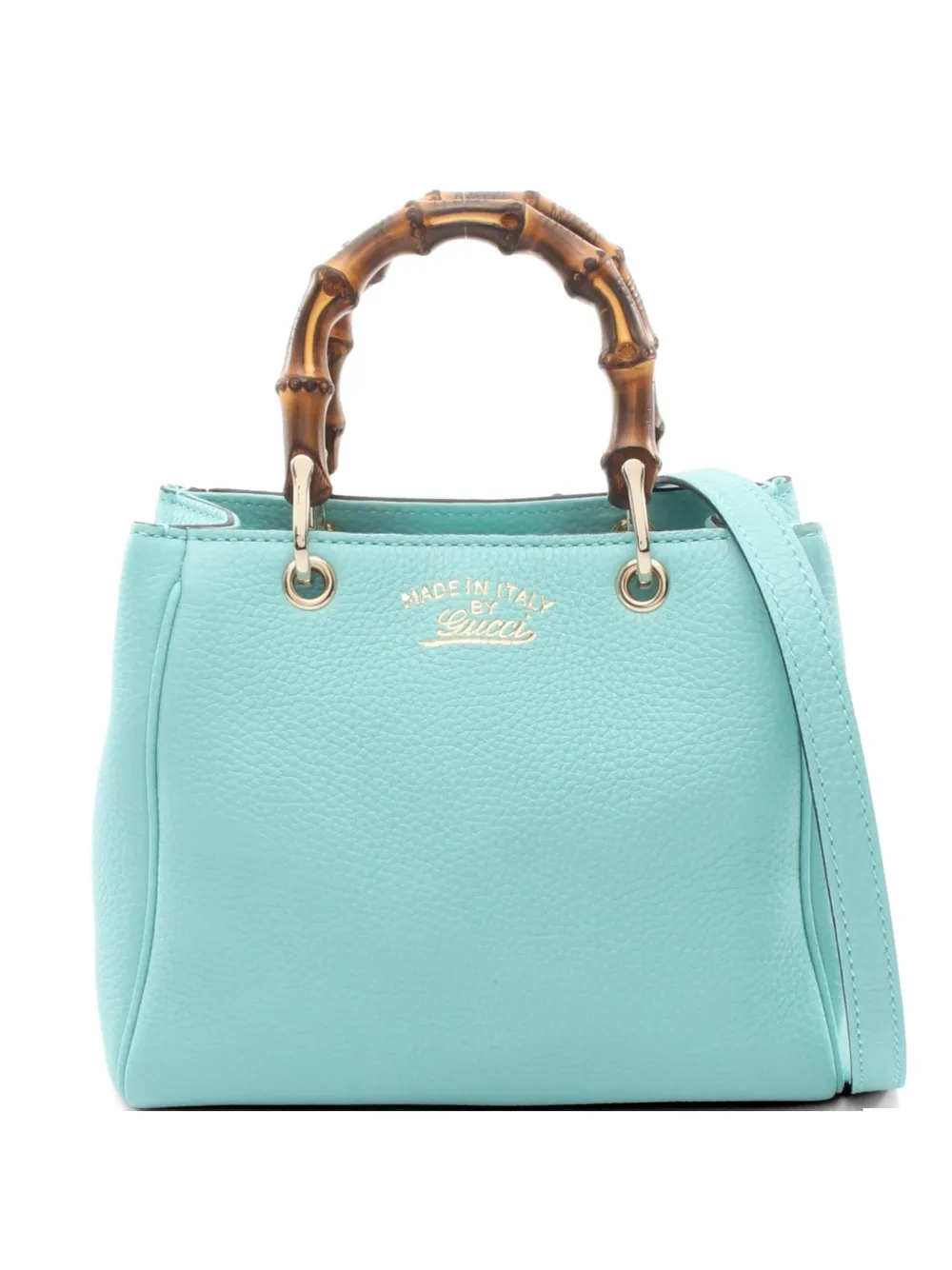 Gucci Pre-Owned 2010s mini Bamboo leather tote bag - Blu