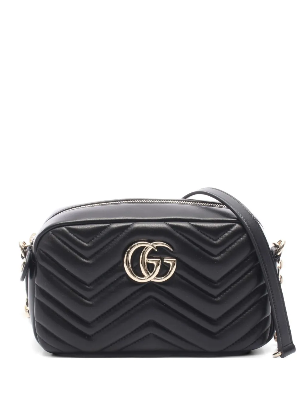 Gucci Pre-Owned 2020s small GG Marmont cross body bag - Nero