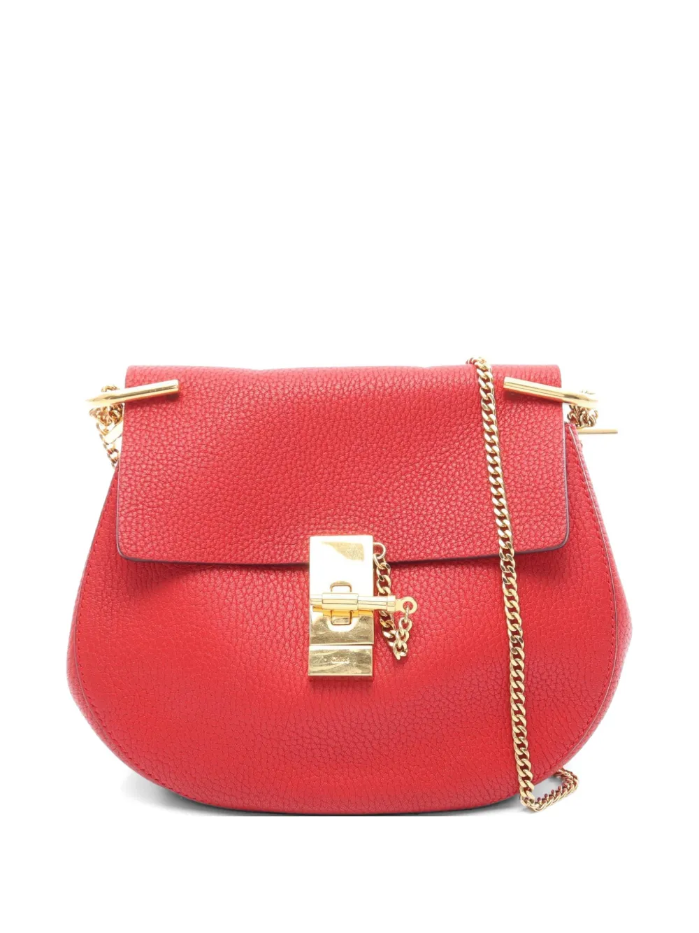 Chloé Pre-Owned 00s Drew chain shoulder bag - Rosso