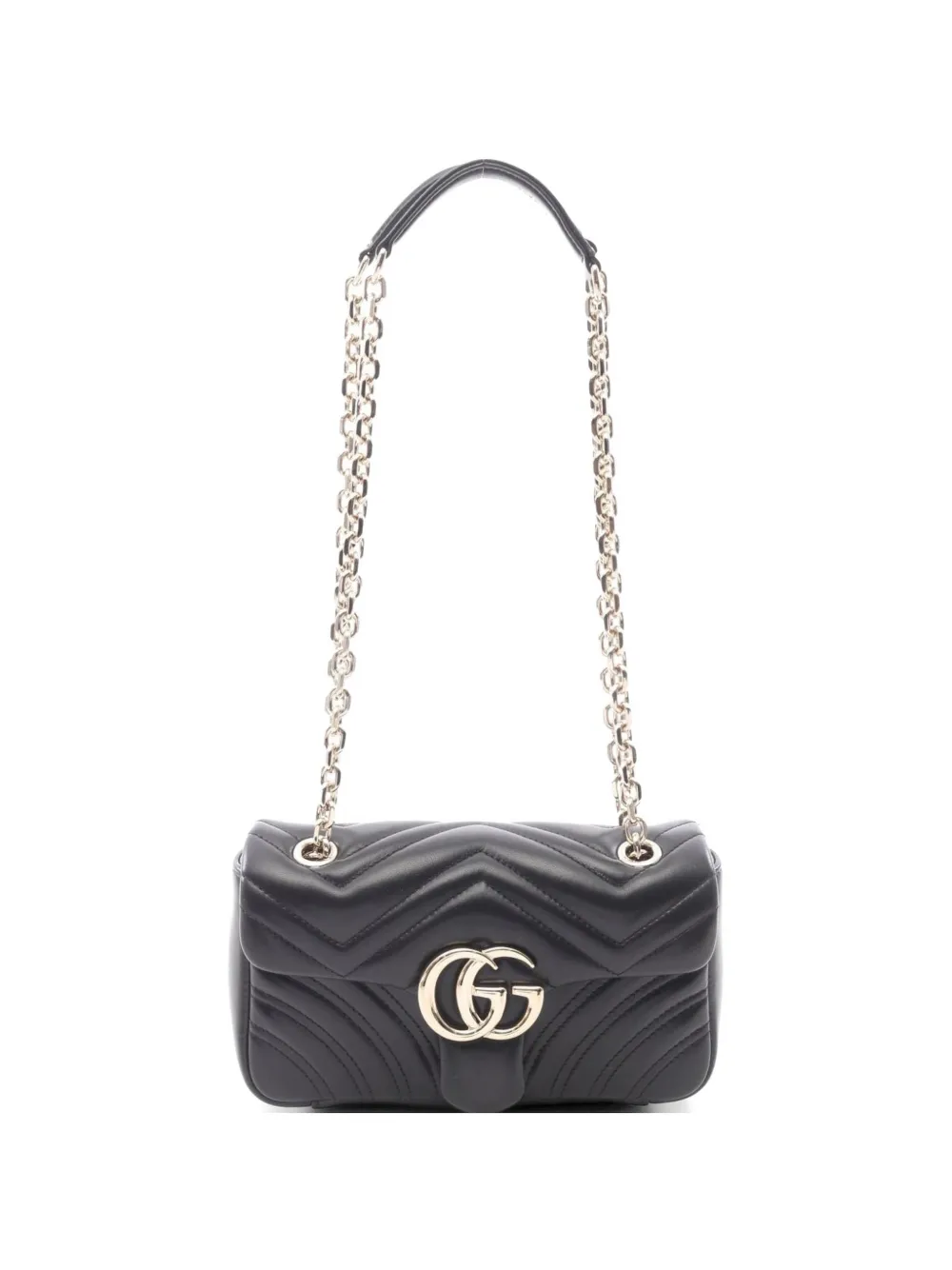 Gucci Pre-Owned 2020s small GG Marmont shoulder bag - Nero