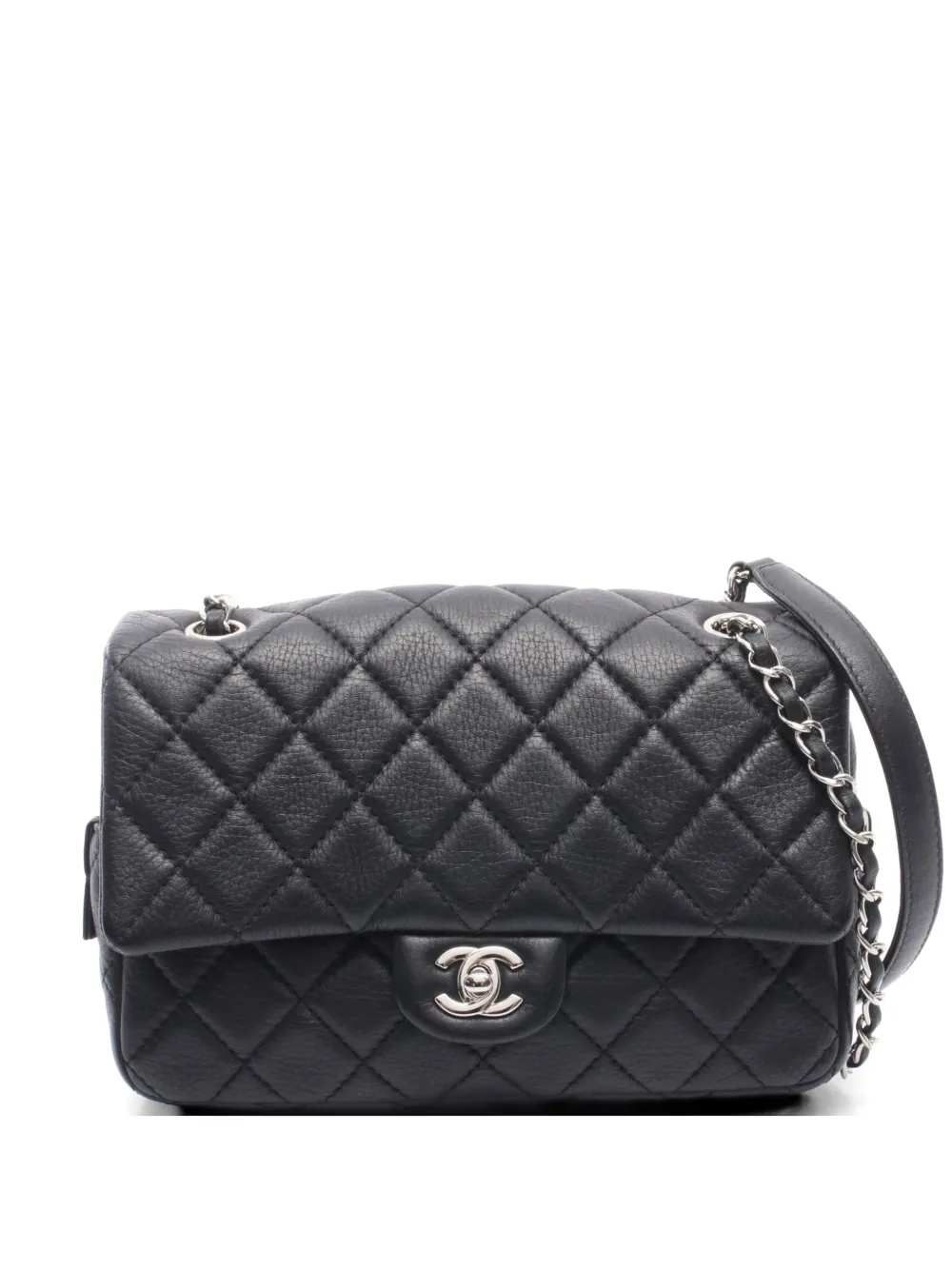 CHANEL Pre-Owned 2015-2016 Classic Flap Matelassé shoulder bag - Black