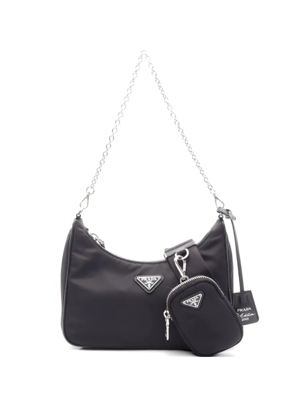 Prada Pre-Owned 2010s Re-Edition 2005 chain shoulder bag - Nero