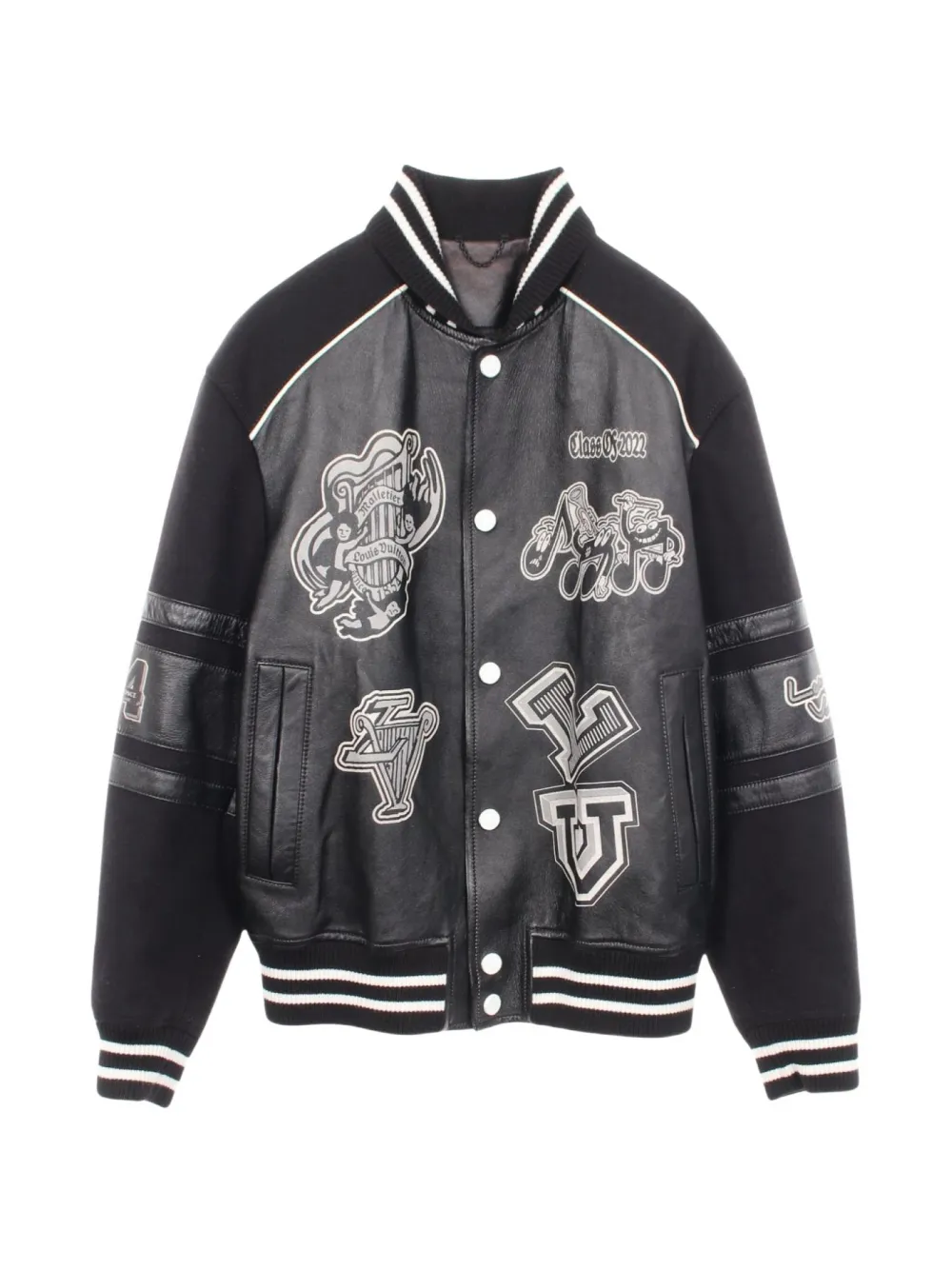 Louis Vuitton Pre-Owned 2010s Varsity logo bomber jacket - Nero