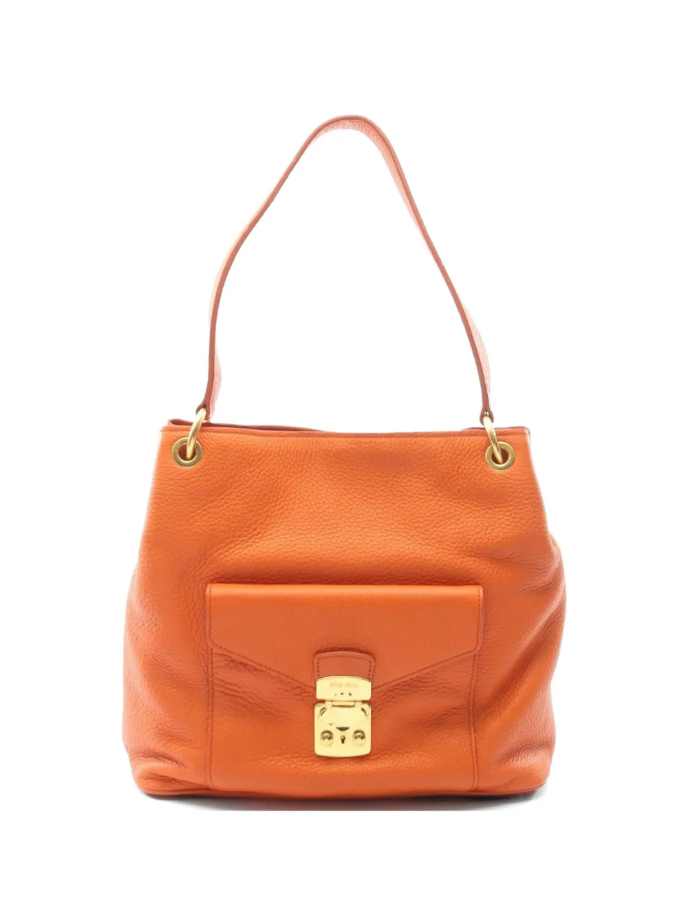 Miu Miu Pre-Owned 2010s Vitello Phenix shoulder bag - Arancione