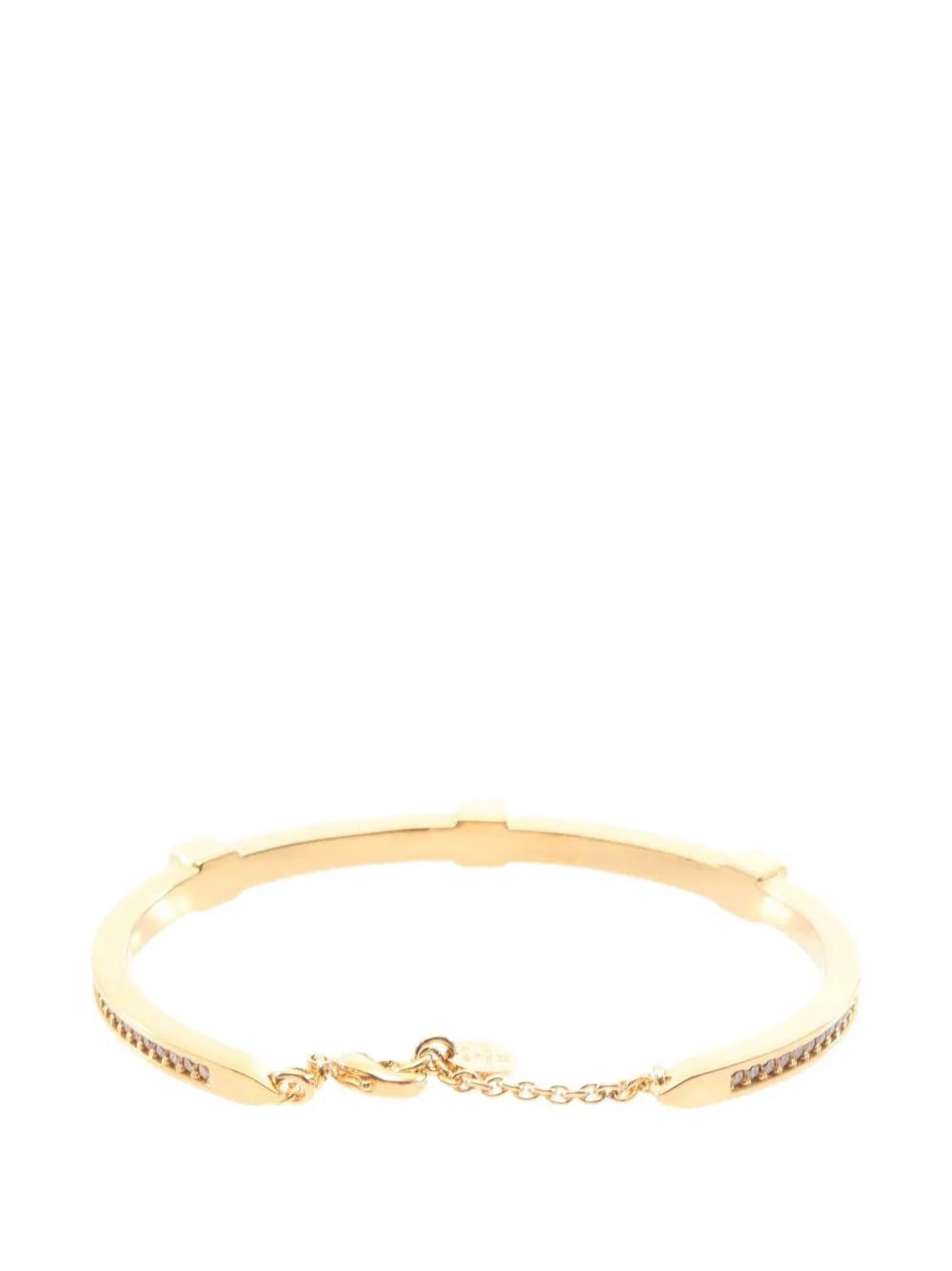 Fendi Pre-owned 2020s Forever Rhinestone-embellished Bracelet in Gold, view 3