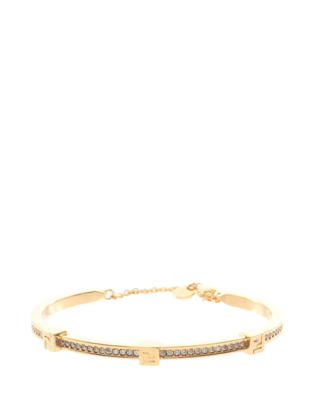 Fendi Pre-Owned 2020s Forever rhinestone-embellished bracelet - Oro
