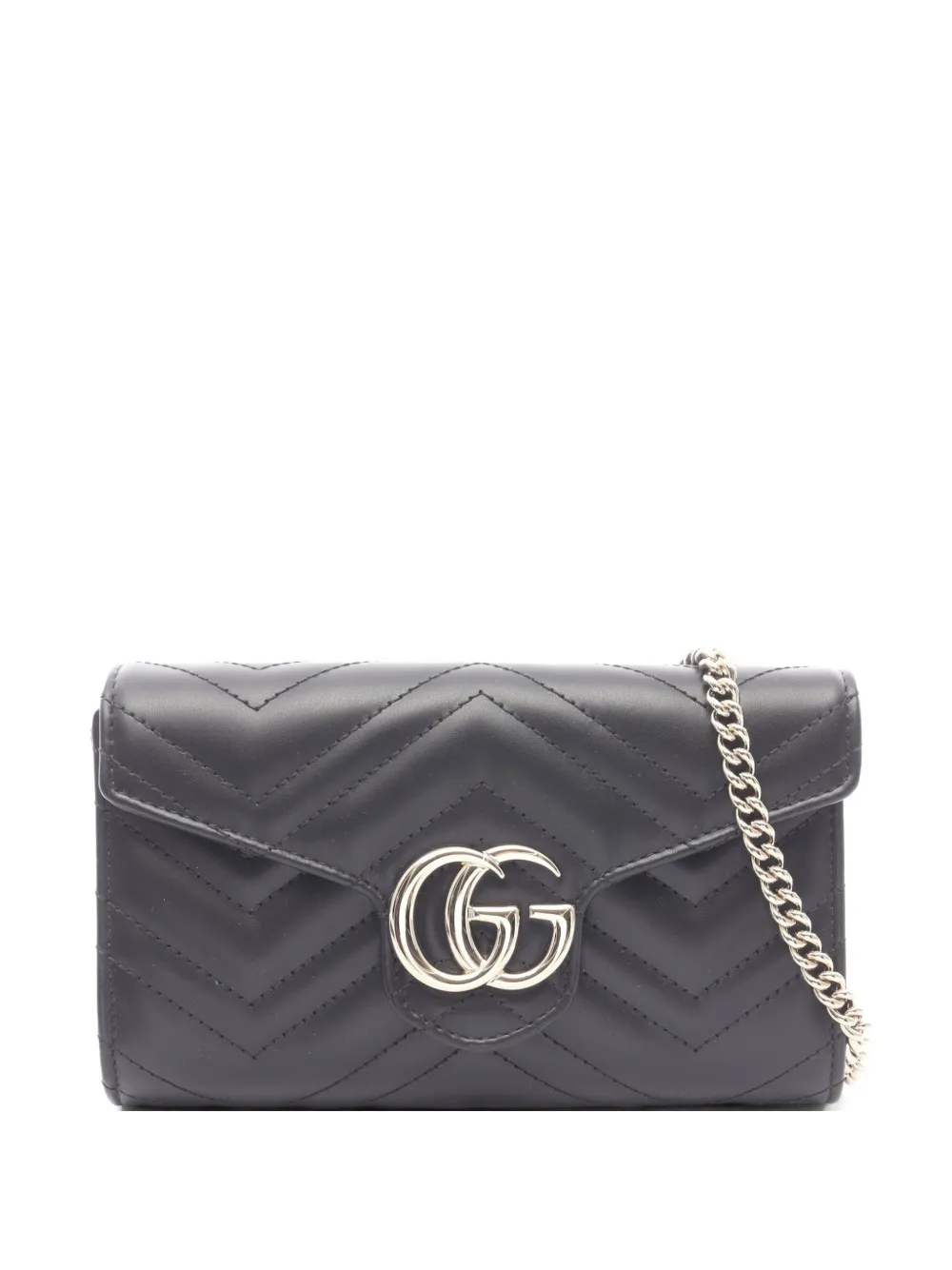 Gucci Pre-Owned GG Marmont chain wallet - Nero