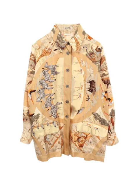 Hermès Pre-Owned Tanzanie silk shirt