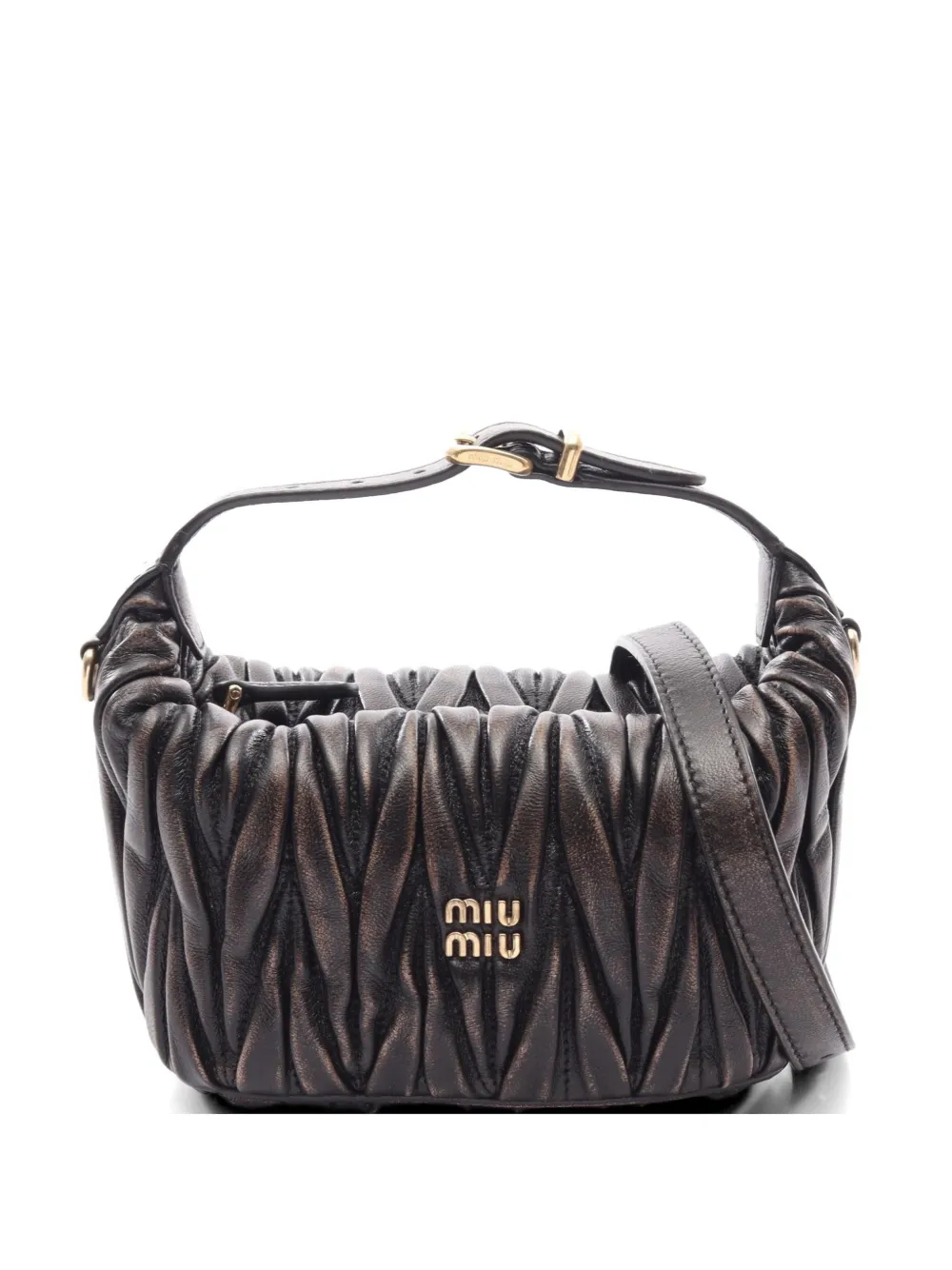 Miu Miu Pre-Owned 2020s Matelassé leather handbag - Marrone