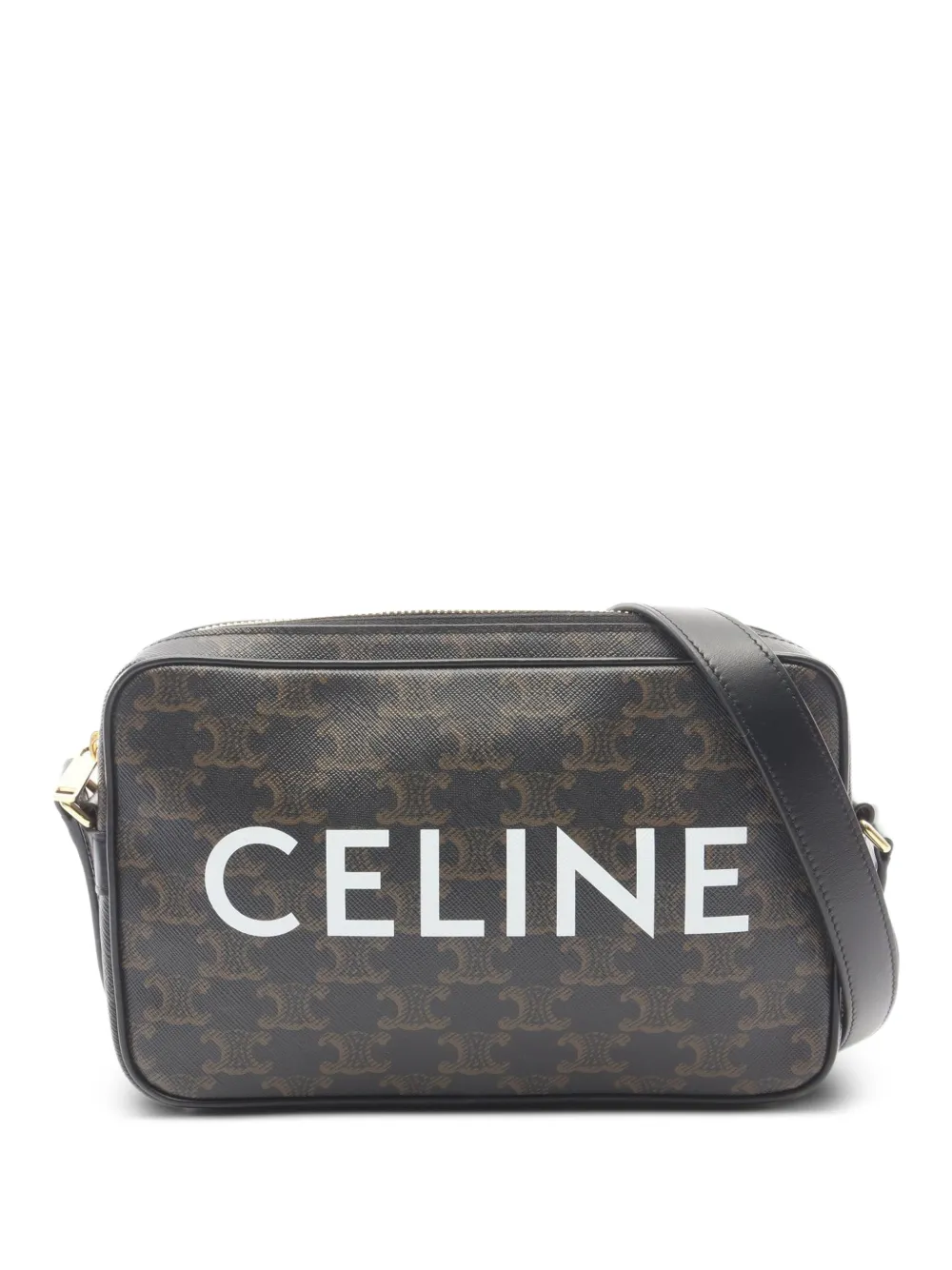 Celine Pre-Owned 2010s Triomphe logo messenger bag - Black