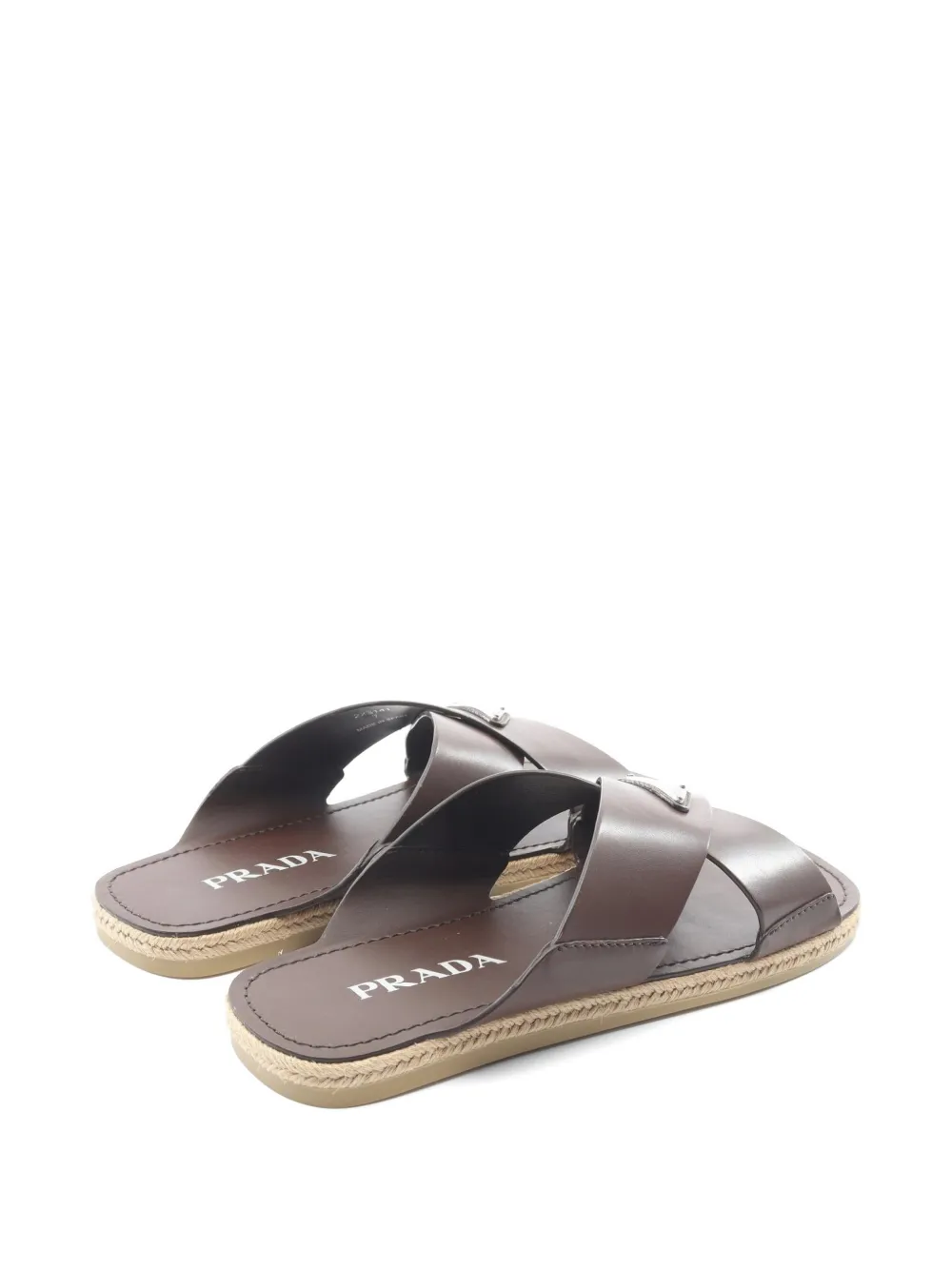 Prada Pre-Owned トライアングルロゴ サンダル | ブラウン | FARFETCH JP
