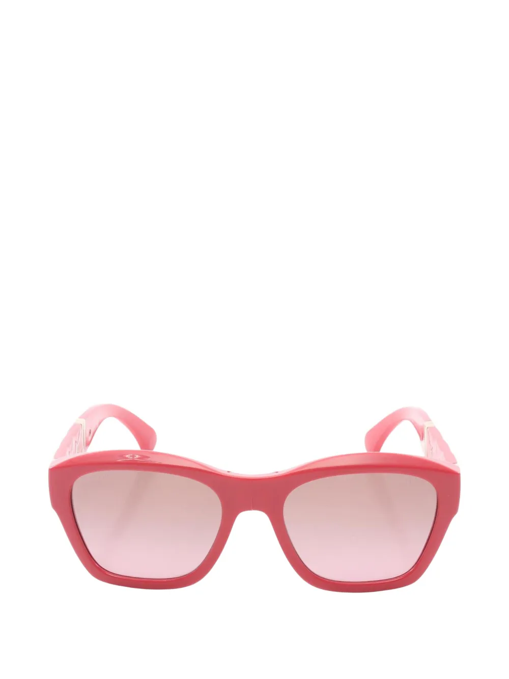 Pre-owned Chanel 1986-1988 Square-frame Sunglasses In Pink